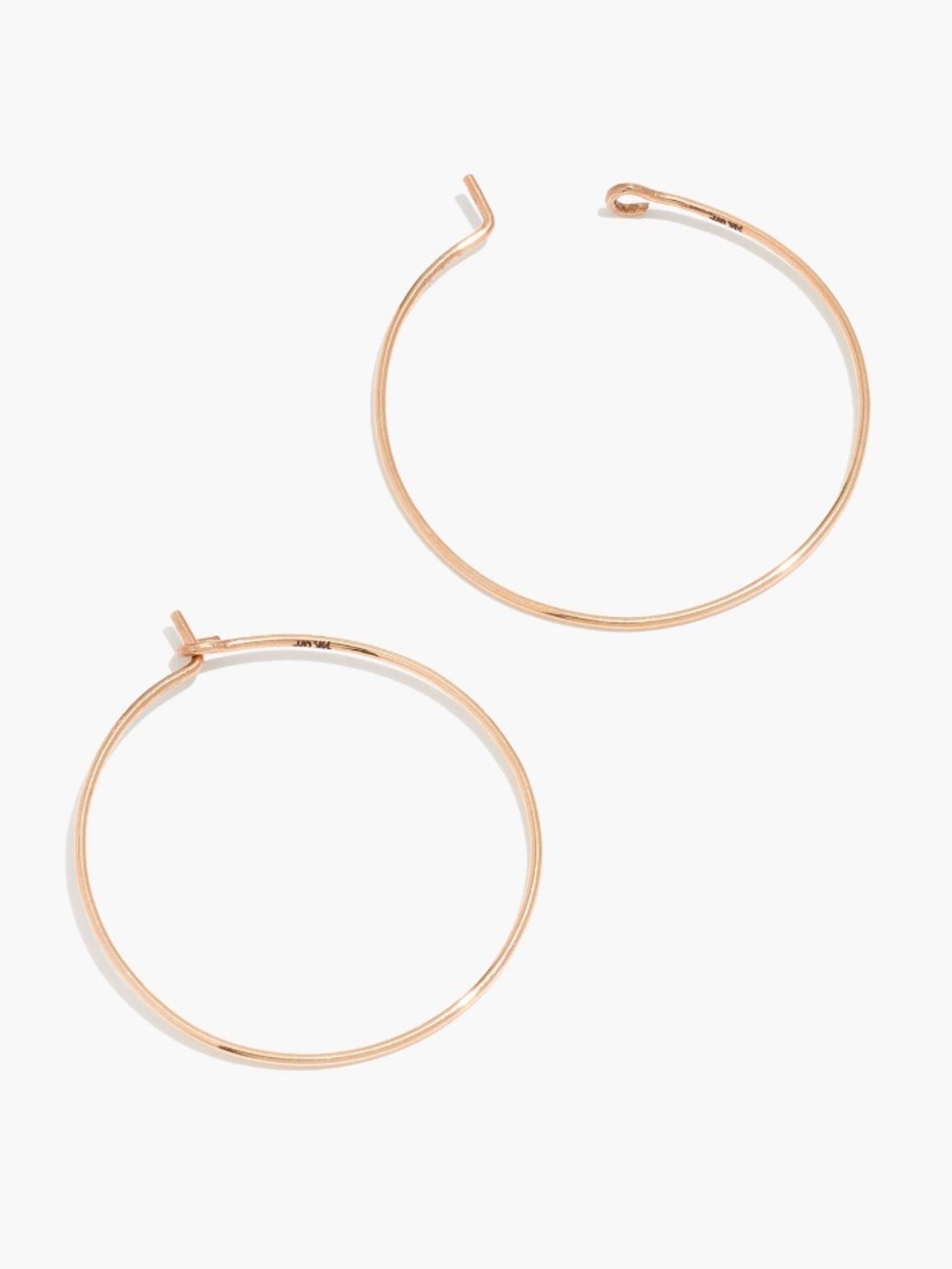 NWT Madewell Delicate Minimalist Thin Hoop Earrings with 14K Gold-Filled Posts